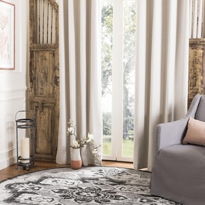 image:imageSAFAVIEH WDT1012A5296 Katerini Window Panel Home Collection Katerini 52X96 Window Treatment IvoryIvory
