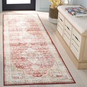 image:imageSAFAVIEH Washable Rug Arizona Collection  5 x 8 Rust amp Gold Slip Resistant amp Easy to Clean Ideal for Living Room Bedroom Home Office Dining Space ARZ556QRustGold