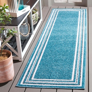 image:imageSAFAVIEH Washable Rug Outdoor Cabana Collection  51 x 76 Turquoise amp Ivory NonShedding amp Easy to Clean Ideal for Patio Backyard Mudroom CBN634KTurquoiseIvory