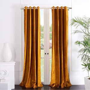 image:imageSafavieh Home Collection Creslia Soft Blue Grommet Window Panel Curtain Treatment 52 x 84Mustard