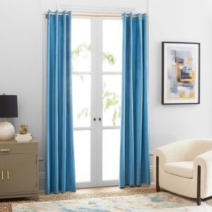 image:imageSafavieh Home Collection Creslia Soft Blue Grommet Window Panel Curtain Treatment 52 x 84Ocean