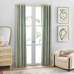 image:imageSafavieh Home Collection Creslia Soft Blue Grommet Window Panel Curtain Treatment 52 x 84Sage