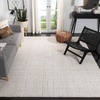 image:imageSAFAVIEH Abstract Collection Area Rug  9 x 12 Ivory amp Beige Handmade Wool amp Viscose Ideal for High Traffic Areas in Living Room Bedroom ABT141DIvoryBeige