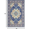 image:imageSAFAVIEH Antiquity Collection Area Rug  5 x 8 Blue amp Ivory Handmade Traditional Oriental Wool Ideal for High Traffic Areas in Living Room Bedroom AT520MBlueIvory