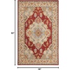 image:imageSAFAVIEH Antiquity Collection Area Rug  5 x 8 Blue amp Ivory Handmade Traditional Oriental Wool Ideal for High Traffic Areas in Living Room Bedroom AT520MRedGrey