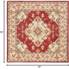 image:imageSAFAVIEH Antiquity Collection Area Rug  5 x 8 Blue amp Ivory Handmade Traditional Oriental Wool Ideal for High Traffic Areas in Living Room Bedroom AT520MRedGrey