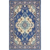 image:imageSAFAVIEH Antiquity Collection Area Rug  5 x 8 Blue amp Ivory Handmade Traditional Oriental Wool Ideal for High Traffic Areas in Living Room Bedroom AT520MBlueIvory
