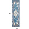 image:imageSAFAVIEH Antiquity Collection Area Rug  5 x 8 Blue amp Ivory Handmade Traditional Oriental Wool Ideal for High Traffic Areas in Living Room Bedroom AT520MBlueIvory
