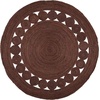 image:imageSAFAVIEH Area Rug 4 Round  Natural Fiber Collection  Navy Handmade Jute Boho Farmhouse Braided Design NF364NBrown