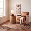 image:imageSAFAVIEH Area Rug 4 Round  Natural Fiber Collection  Navy Handmade Jute Boho Farmhouse Braided Design NF364NBrown