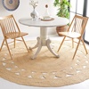 image:imageSAFAVIEH Area Rug 4 Round  Natural Fiber Collection  Navy Handmade Jute Boho Farmhouse Braided Design NF364NIvory