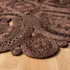 image:imageSAFAVIEH Area Rug 5 Round  Natural Fiber Collection  Natural Brown Handmade Jute Decorative Boho Floral Design NF360ABrown