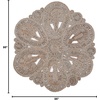 image:imageSAFAVIEH Area Rug 5 Round  Natural Fiber Collection  Natural Brown Handmade Jute Decorative Boho Floral Design NF360AGrey