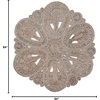 image:imageSAFAVIEH Area Rug 5 Round  Natural Fiber Collection  Natural Brown Handmade Jute Decorative Boho Floral Design NF360AGrey