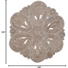 image:imageSAFAVIEH Area Rug 5 Round  Natural Fiber Collection  Natural Brown Handmade Jute Decorative Boho Floral Design NF360AGrey