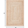 image:imageSAFAVIEH Area Rug 7 Square  Cape Cod Collection Natural Brown Handmade Braided Flat Weave Jute CAP252ANatural