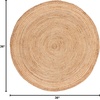 image:imageSAFAVIEH Area Rug 7 Square  Cape Cod Collection Natural Brown Handmade Braided Flat Weave Jute CAP252ANatural