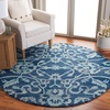 image:imageSAFAVIEH Area Rug 8x10  Anatolia Collection  Large  Sage amp Beige Handmade Floral Scroll Design Ideal for Living Room Bedroom Office Dining Space AN401WNavy
