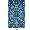image:imageSAFAVIEH Area Rug 8x10  Anatolia Collection  Large  Sage amp Beige Handmade Floral Scroll Design Ideal for Living Room Bedroom Office Dining Space AN401WNavy