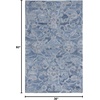 image:imageSAFAVIEH Area Rug 8x10  Anatolia Collection  Large  Sage amp Beige Handmade Floral Scroll Design Ideal for Living Room Bedroom Office Dining Space AN401WBlueGrey