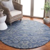 image:imageSAFAVIEH Area Rug 8x10  Anatolia Collection  Large  Sage amp Beige Handmade Floral Scroll Design Ideal for Living Room Bedroom Office Dining Space AN401WBlueGrey