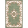 image:imageSAFAVIEH Area Rug 8x10  Aubusson Collection  Large  Olive amp Ivory Handmade Wool Ideal for Living Room Bedroom Dining Space AUB301XGreenIvory
