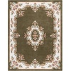 image:imageSAFAVIEH Area Rug 8x10  Aubusson Collection  Large  Olive amp Ivory Handmade Wool Ideal for Living Room Bedroom Dining Space AUB301XGreyIvory