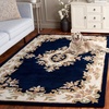 image:imageSAFAVIEH Area Rug 8x10  Aubusson Collection  Large  Olive amp Ivory Handmade Wool Ideal for Living Room Bedroom Dining Space AUB301XNavyIvory