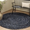 image:imageSAFAVIEH Area Rug 8x10  Braided Collection  Large  Orange amp Rust Handmade Cotton Reversible Ideal for Living Room Bedroom Dining Space BRD210ABlackBlue