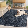image:imageSAFAVIEH Area Rug 8x10  Braided Collection  Large  Orange amp Rust Handmade Cotton Reversible Ideal for Living Room Bedroom Dining Space BRD210ABlackBlue