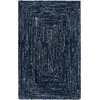 image:imageSAFAVIEH Area Rug 8x10  Braided Collection  Large  Orange amp Rust Handmade Cotton Reversible Ideal for Living Room Bedroom Dining Space BRD210ABlackBlue