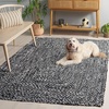 image:imageSAFAVIEH Area Rug 8x10  Braided Collection  Large  Orange amp Rust Handmade Cotton Reversible Ideal for Living Room Bedroom Dining Space BRD210ABlackIvory