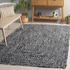 image:imageSAFAVIEH Area Rug 8x10  Braided Collection  Large  Orange amp Rust Handmade Cotton Reversible Ideal for Living Room Bedroom Dining Space BRD210ABlackIvory