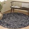 image:imageSAFAVIEH Area Rug 8x10  Braided Collection  Large  Orange amp Rust Handmade Cotton Reversible Ideal for Living Room Bedroom Dining Space BRD210ABlackIvory