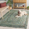 image:imageSAFAVIEH Area Rug 8x10  Braided Collection  Large  Orange amp Rust Handmade Cotton Reversible Ideal for Living Room Bedroom Dining Space BRD210ALight GreenSage