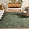 image:imageSAFAVIEH Area Rug 8x10  Braided Collection  Large  Orange amp Rust Handmade Cotton Reversible Ideal for Living Room Bedroom Dining Space BRD210ALight GreenSage