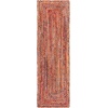 image:imageSAFAVIEH Area Rug 8x10  Braided Collection  Large  Orange amp Rust Handmade Cotton Reversible Ideal for Living Room Bedroom Dining Space BRD210AOrangeRust