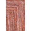 image:imageSAFAVIEH Area Rug 8x10  Braided Collection  Large  Orange amp Rust Handmade Cotton Reversible Ideal for Living Room Bedroom Dining Space BRD210AOrangeRust