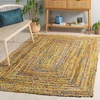image:imageSAFAVIEH Area Rug 8x10  Braided Collection  Large  Orange amp Rust Handmade Cotton Reversible Ideal for Living Room Bedroom Dining Space BRD210AYellowBrown