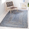 image:imageSAFAVIEH Area Rug 8x10  Cape Cod Collection  Large  Beige amp Multi Handmade Jute amp Cotton Woven Braided Design CAP202BBlueNatural