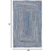 image:imageSAFAVIEH Area Rug 8x10  Cape Cod Collection  Large  Beige amp Multi Handmade Jute amp Cotton Woven Braided Design CAP202BBlueNatural