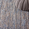 image:imageSAFAVIEH Area Rug 8x10  Cape Cod Collection  Large  Beige amp Multi Handmade Jute amp Cotton Woven Braided Design CAP202BBlueNatural