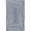 image:imageSAFAVIEH Area Rug 8x10  Cape Cod Collection  Large  Beige amp Multi Handmade Jute amp Cotton Woven Braided Design CAP202BBlueNatural