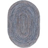 image:imageSAFAVIEH Area Rug 8x10  Cape Cod Collection  Large  Beige amp Multi Handmade Jute amp Cotton Woven Braided Design CAP202BBlueNatural