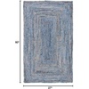 image:imageSAFAVIEH Area Rug 8x10  Cape Cod Collection  Large  Beige amp Multi Handmade Jute amp Cotton Woven Braided Design CAP202BBlueNatural