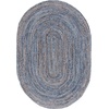 image:imageSAFAVIEH Area Rug 8x10  Cape Cod Collection  Large  Beige amp Multi Handmade Jute amp Cotton Woven Braided Design CAP202BBlueNatural
