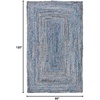 image:imageSAFAVIEH Area Rug 8x10  Cape Cod Collection  Large  Beige amp Multi Handmade Jute amp Cotton Woven Braided Design CAP202BBlueNatural