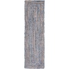 image:imageSAFAVIEH Area Rug 8x10  Cape Cod Collection  Large  Beige amp Multi Handmade Jute amp Cotton Woven Braided Design CAP202BBlueNatural
