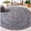 image:imageSAFAVIEH Area Rug 8x10  Cape Cod Collection  Large  Beige amp Multi Handmade Jute amp Cotton Woven Braided Design CAP202BBlueNatural
