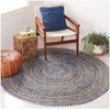 image:imageSAFAVIEH Area Rug 8x10  Cape Cod Collection  Large  Beige amp Multi Handmade Jute amp Cotton Woven Braided Design CAP202BBlueNatural